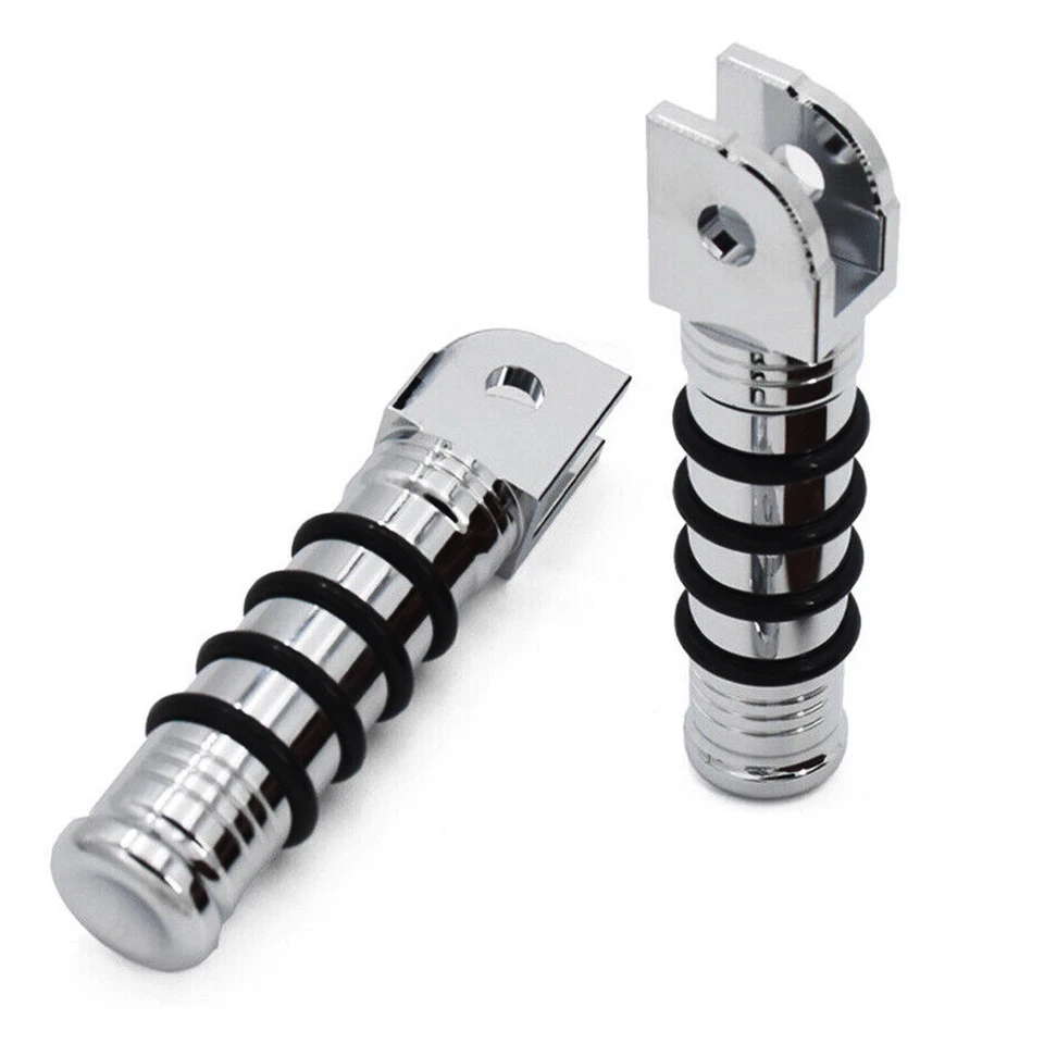 Reposapiés estriberas pedales clavijas estriberas almohadillas para carreras universales de motocicletas Foto 3 de 4