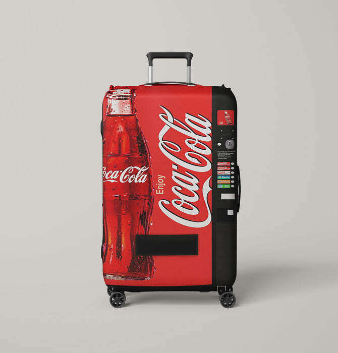 Coca-Cola Themed Luggage Cover for Suitcases | Vibrant Design