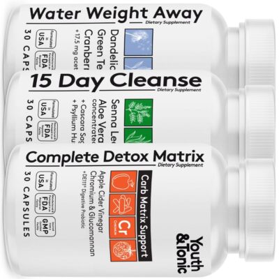 3pk Detox Cleanse Kick Off Weight Management | Colon Cleanser + Water Loss Pi...