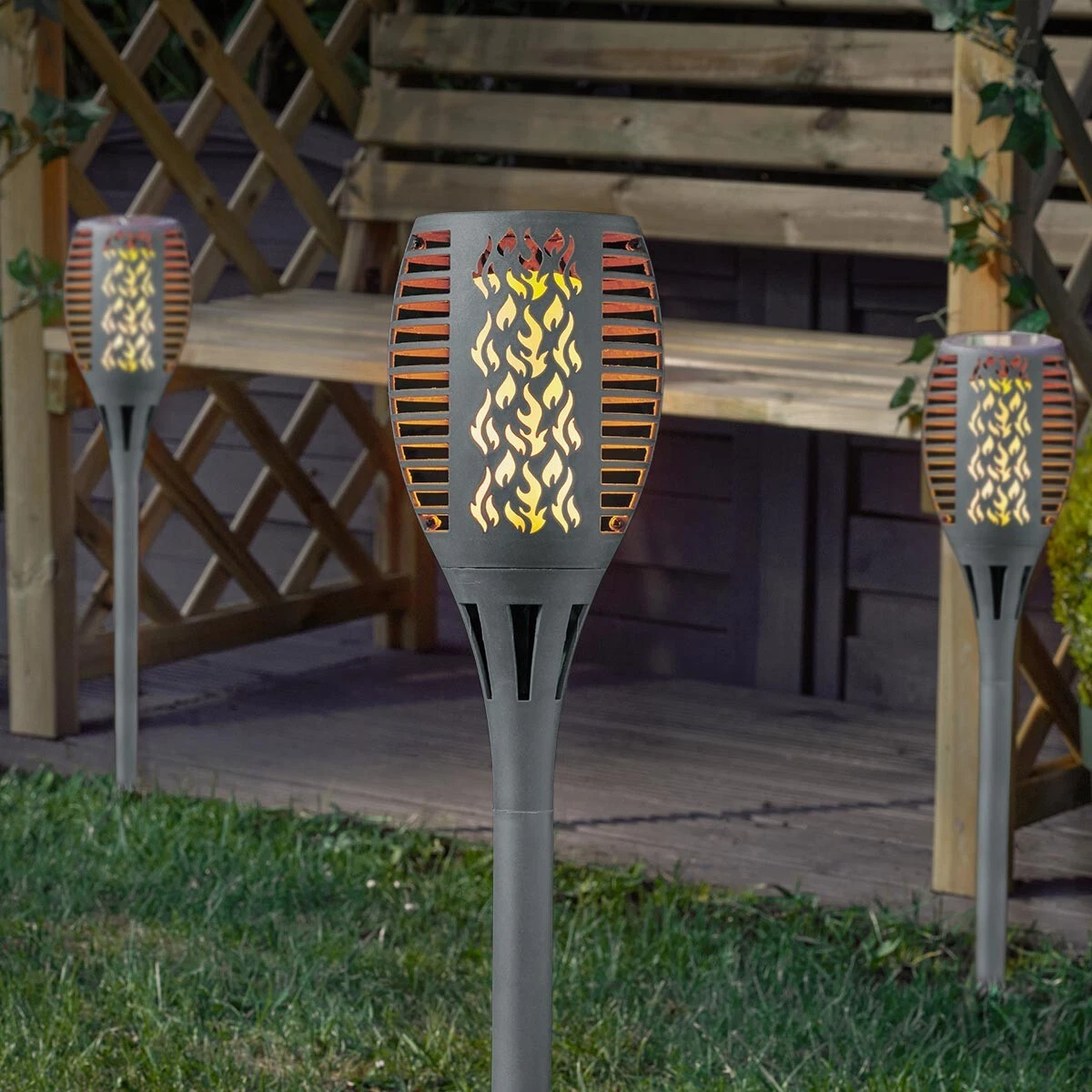 Amber solar garden sale lights