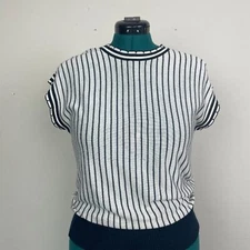 Scalloped Edge High Neck Knit Top