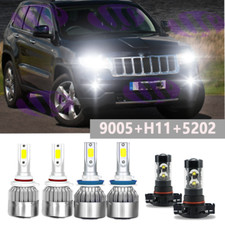 Combo Led Headlight Fog Light Bulbs Kit For Jeep Grand Cherokee 2011 2012 2013