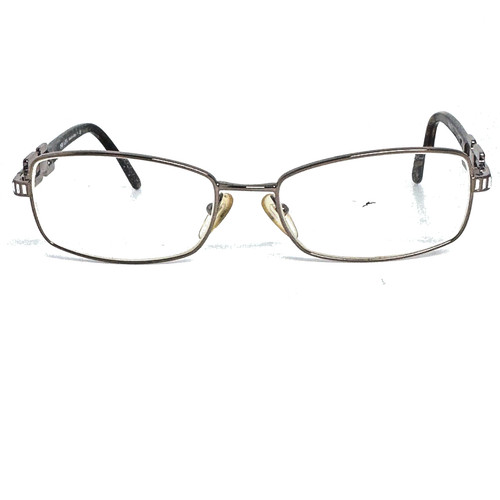 Prada VPR 54M 52-16-135 4AC-1O1 Eyeglasses Frames Silver Brown H16548