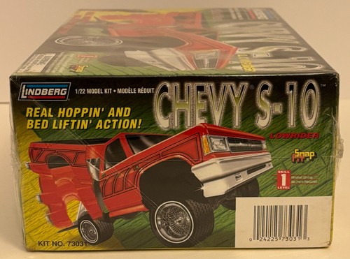 NEU 1999 versiegelt Lindberg Chevy S-10 Lowrider Build N' Play Maßstab 1:22 # 73031 - Bild 4 von 7