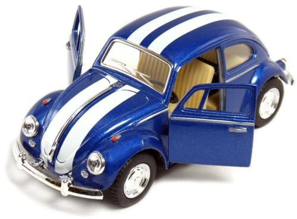 New Kinsmart Volkswagen Beetle VW Bug w Stripes Diecast Model Toy