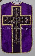 R&ouml;mische Kasel Fiddleback Set &hearts; Vestment Fiddleback Und Mass Set, Lila, Casulla