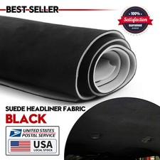 Black Suede Headliner Fabric Material 60"x60" Car Interior Roof Liner Upholstery