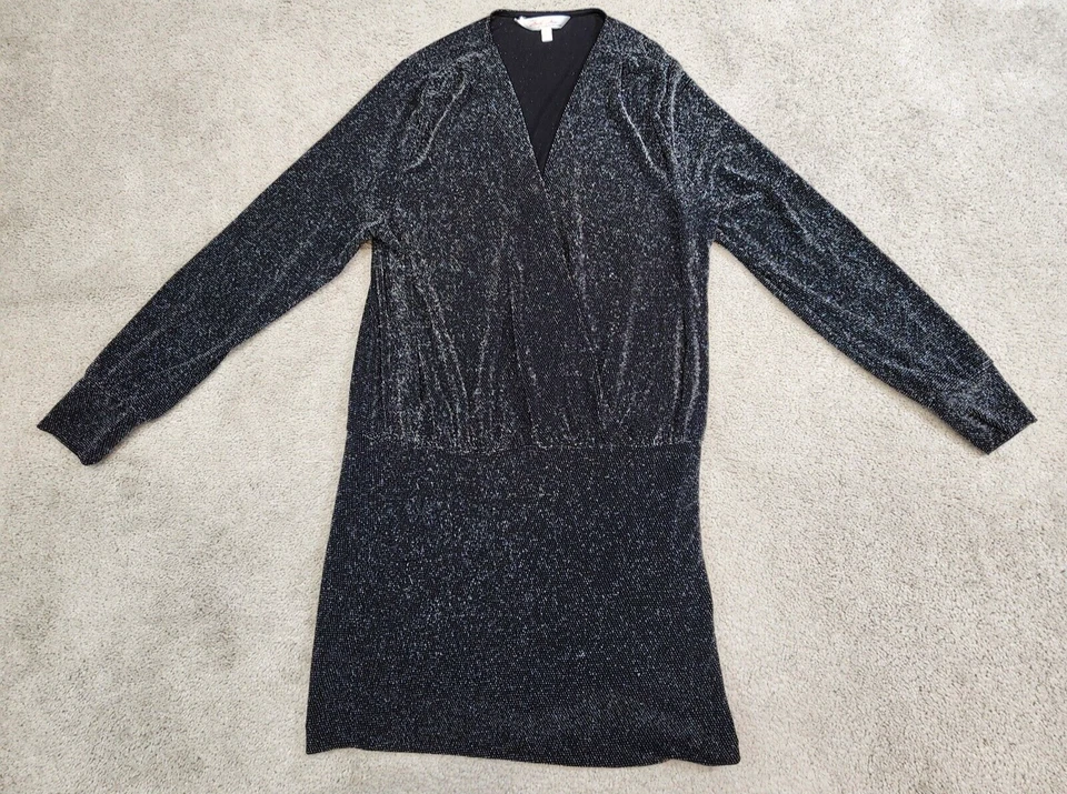 Vestido Marilyn Monroe Negro Mini Plata Hilo Metálico XLarge Foto 2 de 4