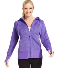 Ideology Ribbed-panel Hooded Jacket Washed Violet S