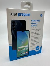 New & Sealed - AT&T Samsung Galaxy A16 5G, 64GB, Blue Black - Prepaid Smartphone