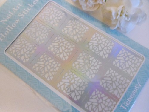 Nail Art Vinyl Stencil Guide Shattered Glass Style Tip Manicure Sticker JV206 - Picture 2 of 3