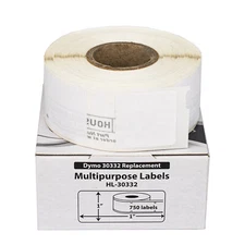 DYMO 30332 1x1 Direct Thermal Multipurpose Labels (1" x 1") - (10) Rolls of 750