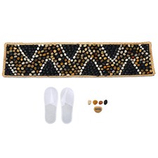 Real Pebbles Cobblestone Foot Massage Mat Anti-slip Bathroom Rug Kitchen Mat Ind