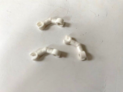 LEGO Parts: Skeleton Arm, Bent, #93609, White - 3 Pcs