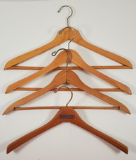 Vintage Wooden Coat Hangers Set of 4