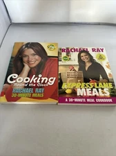 Lot of 2 Rachel Ray Cook Books Express Meals & Cooking Around the Clock