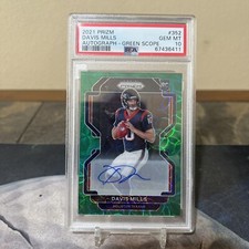 2021 Panini Prizm Green Scope /75 Davis Mills #352 PSA 10 MINT Rookie Auto RC