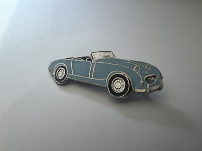 NEW Old Stock Enamel FROG EYED SPRITE  , BUGEYE Blue ,  CAR PIN BADGE Uk Made