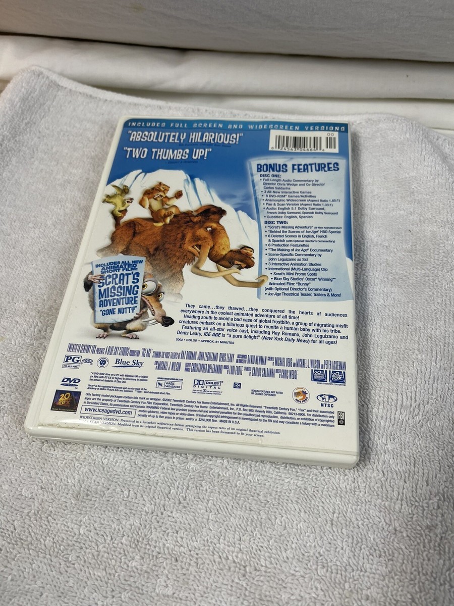 Ice Age (DVD, 2002, 2-Disc Set) Papa Johns Promo 24543046646| eBay