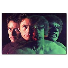 The Incredible Hulk 1977 Starring Bill Bixby / Lou Ferrigno Art Printed on Sign
