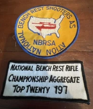 NBRSA National Bench Rest Shooters Association Patch Target Old Vtg Jacket Hat