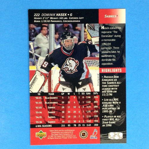 1996-97 Upper Deck #23 #43 #61 #63 #108 #121 #211 222 240 256 299 321 347 U-PICK - Bild 43 von 74