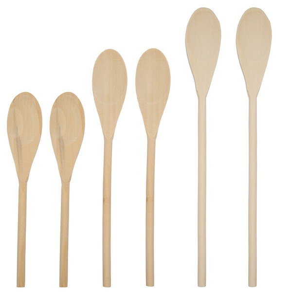 6X KochlöFfel HolzkochlöFfel Pfannenwender KüChenhelfer Set RüHr-LöFfel Holz-image