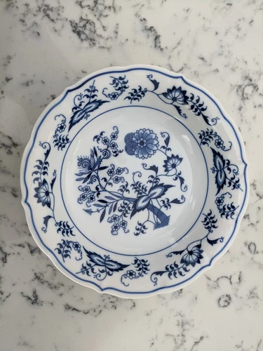 BLUE DANUBE JAPAN Porcelain Coupe Soup Bowls 7 1/2"