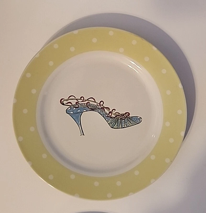 Rosanna 8" Plates Set of 4 Fashion Heels + Polka Dot Pattern Made in China  - Image 2 of 4