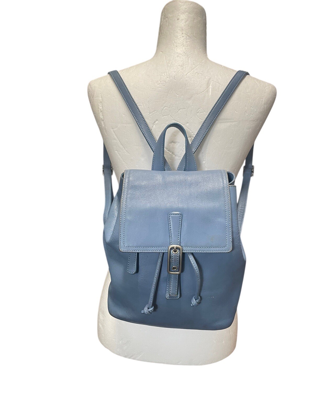 Coach Legacy Medium Leather Backpack in Baby Blue