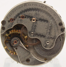 1887 WALTHAM POCKET WATCH MOVEMENT 3068320 GRADE: A.W.W. CO. 6s 15j SR