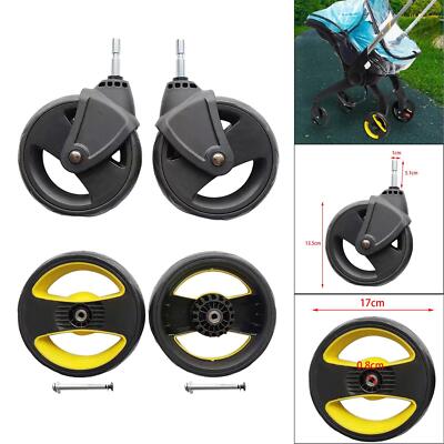 Pair Trolley Wheel for Kids Carriage Replacement Baby Cart Wheel