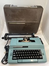 Vintage Smith Corona Corsair Manual Typewriter, Aqua Blue, In Case PARTS ONLY thumbnail