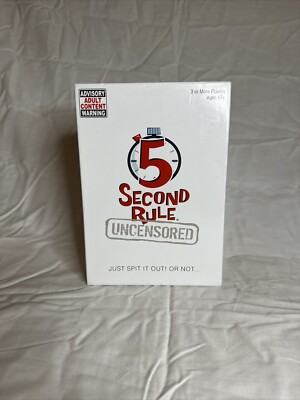 5 Second Rule Uncensored – Jeu De Cartes à Boire Adulte – Nommer 3 Choses En 5 Secondes – Fête Enterrement Vie De Jeune Fille/Garçon
