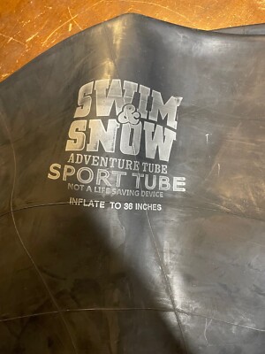 36'' Heavy Duty RUBBER Black SWIM & SNOW Sport TUBE Unused