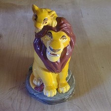 Retro Disney The Lion King Simba  Mufasa Ceramic Coin Bank Disney Franchise
