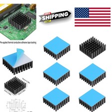 Small Aluminum Heatsink 25x25x10mm with Thermal Conductive Tape for Cooling