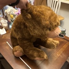 Knickerbocker Brown  Tan Plush Teddy Bear Stuffed Animal, Black Eyes