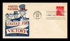Dr Jim Stamps 2c Nations United For Victory First Day Cover Patriotic Cachet