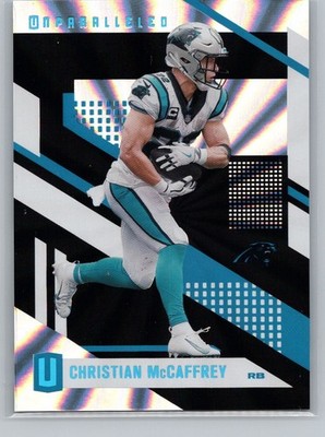 2021 Panini Chronicles #UNP-20 Christian McCaffrey Unparalleled Sunburst #/50