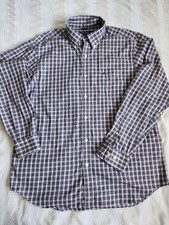 NAUTICA Button-down Shirt Mens. Large Slim Fit Blue, red,wh. Plaid Long Sleeve.