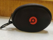 Genuine Beats by Dr. Dre Headphone Soft carrying Case Black/Red With Clip