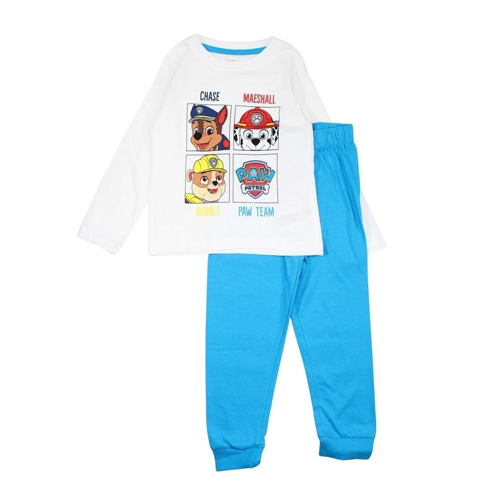 Paw Patrol Kinder Jungen Jersey Pyjama Set Gr. 98-128 Superheld Schlafanzug - Bild 2 von 4