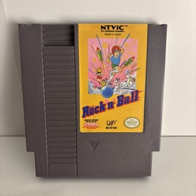 Rock 'n' Ball Nintendo Nes Game Complete Game, Manual & Poster rockin *Read