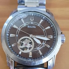 Bulova Automatic Semi Heart Skeleton Stainles...