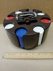 Vintage Turnit Mfg Bakelite Poker Chip Caddy Holder Lucite Handle Complete Set — photo 4
