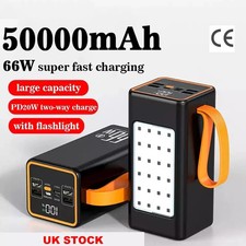 50000mAh-Power Bank 66W PD Fast Charging – Outdoor Camping Battery Pack
