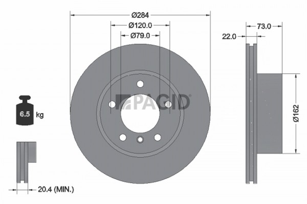 2X Pagid Bremsscheibe 55384NC FüR BMW 1Er F21 F20 E87 E81 2Er F22 F87 F23 114-image