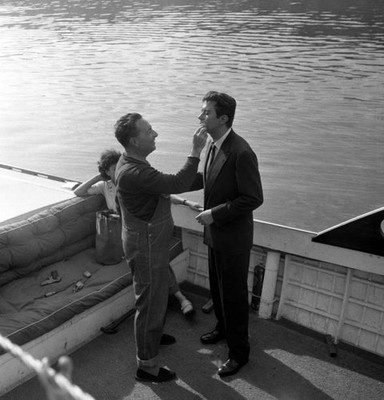 Michel Auclair set of film Quai des blondes October 23 1953 Villef- Old Photo