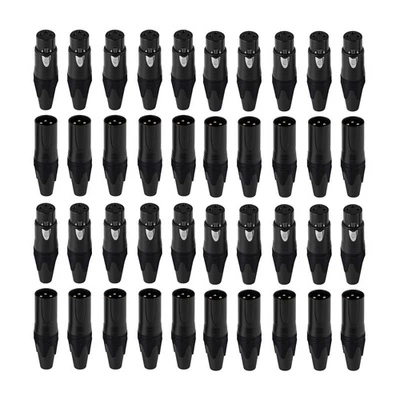 Rannsgeer 20 Pair XLR Male and Female Type Connector plug for DIY